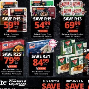 Sausages at Checkers