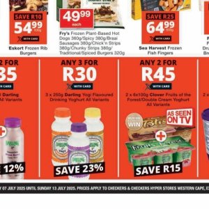 Yoghurt at Checkers