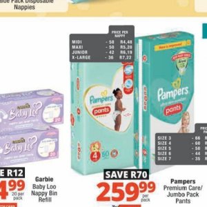 Diapers at Checkers