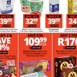 Yoghurt danone  at Checkers