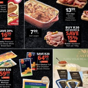 Lasagne at Checkers