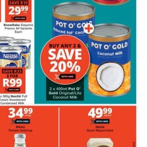 Coconut milk at Checkers