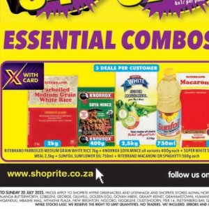 Sunflower oil at Shoprite