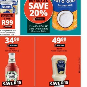 Coconut milk at Checkers