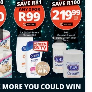 Body cream at Checkers