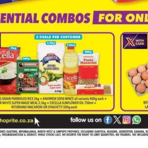Sunflower oil at Shoprite