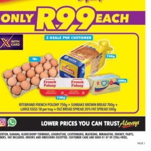 Bread at Shoprite