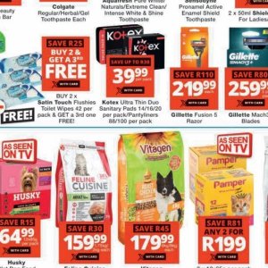 Sanitary pads at Checkers