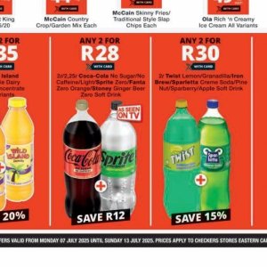 Fizzy drink at Checkers