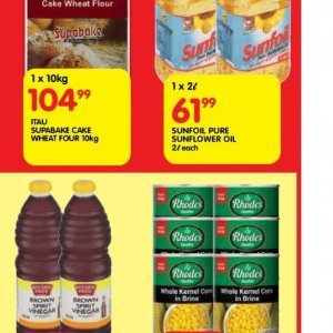 Sunflower oil at Shoprite