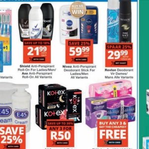 Deodorant nivea  at Checkers