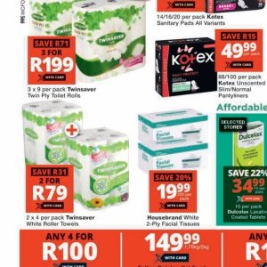 Toilet rolls at Checkers