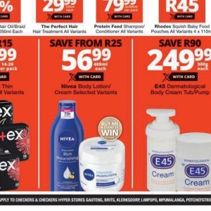 Body lotion nivea  at Checkers