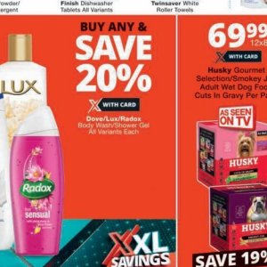 Shower gel dove  at Checkers