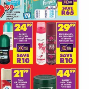 Deodorant at Shoprite