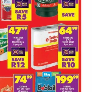Toilet rolls at Shoprite