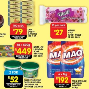 Toilet rolls at Shoprite