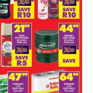 Body cream at Shoprite