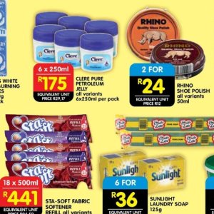 Petroleum jelly at Shoprite