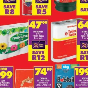Toilet rolls at Shoprite