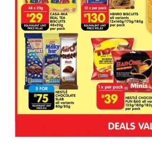 Chocolate at Shoprite