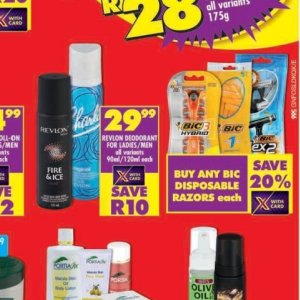 Deodorant at Shoprite