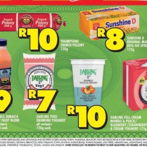 Yoghurt at Shoprite