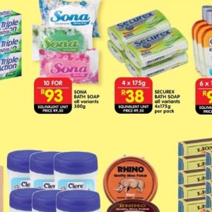 Soap at Shoprite
