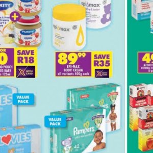 Body cream at Shoprite