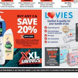Shower gel at Checkers