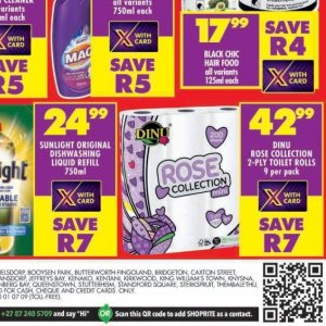 Toilet rolls at Shoprite