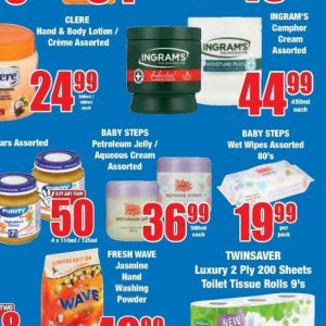 Wet wipes at Boxer Superstores