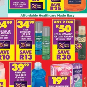 Deodorant at Shoprite
