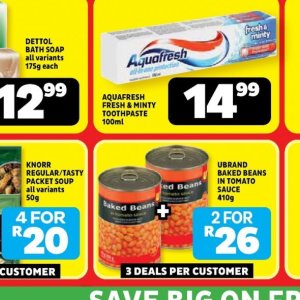 Toothpaste aquafresh  at Usave