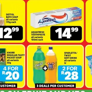 Toothpaste aquafresh  at Usave