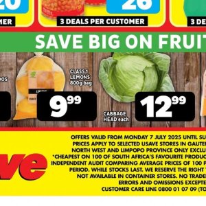 Lemons at Usave