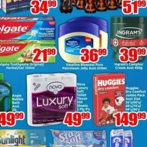 Petroleum jelly at Three Star Cash and Carry