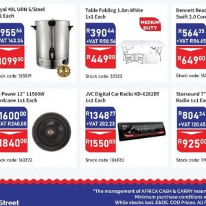  JVC at Africa Cash and Carry