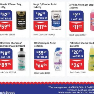 Shampoo at Africa Cash and Carry