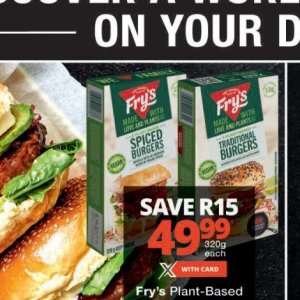 Spiced burgers at Checkers