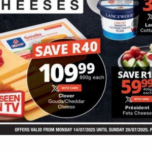 Cheddar at Checkers