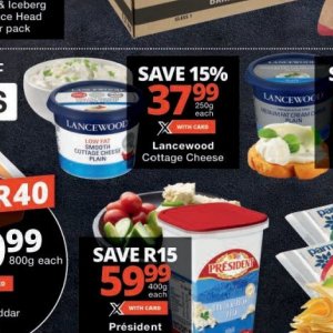 Cottage cheese at Checkers