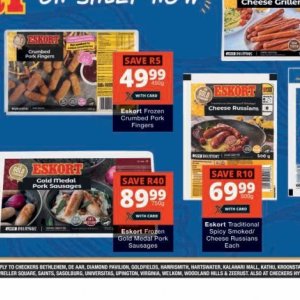 Sausages at Checkers