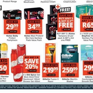 Sanitary pads at Checkers