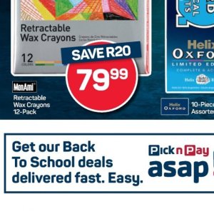 Wax crayons at Pick n Pay Hyper