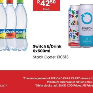 Switch at Africa Cash and Carry