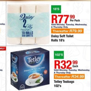 Toilet rolls at Take n Pay