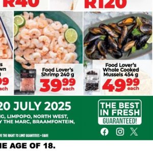 Mussels at Fruit & Veg City