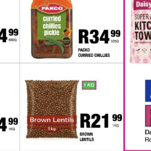 Lentils at Take n Pay