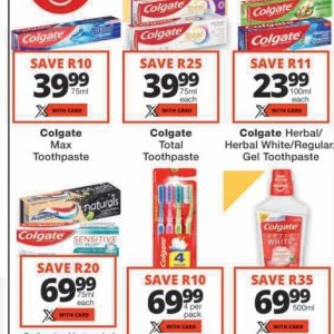 Toothpaste colgate  at Checkers